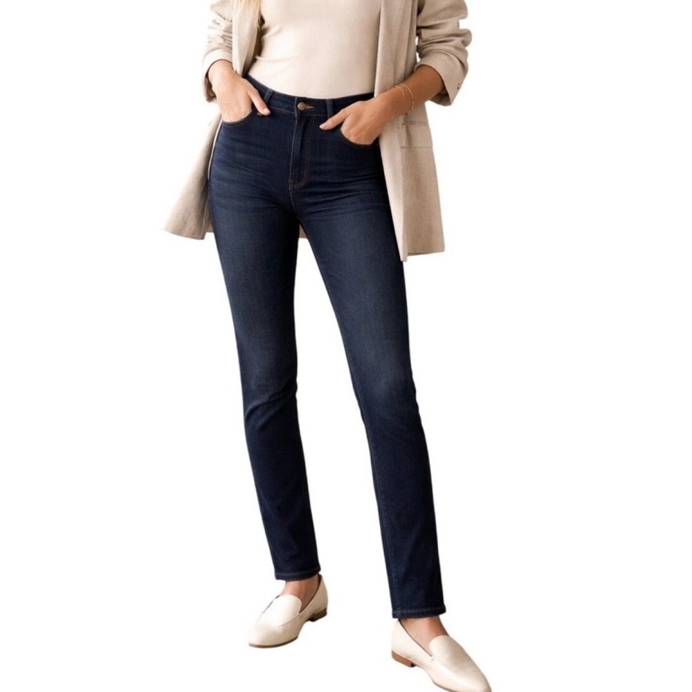 AG Adriano Goldschmied Prima Mid Rise Cigarette Jeans Dark Wash Size‎ 25R